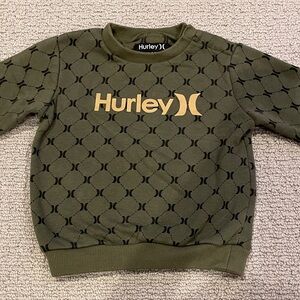 Hurley Olive & Black Graphic Sweatshirt Boys Size 24 Months